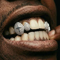 Silver Iced Out Cross Grillz