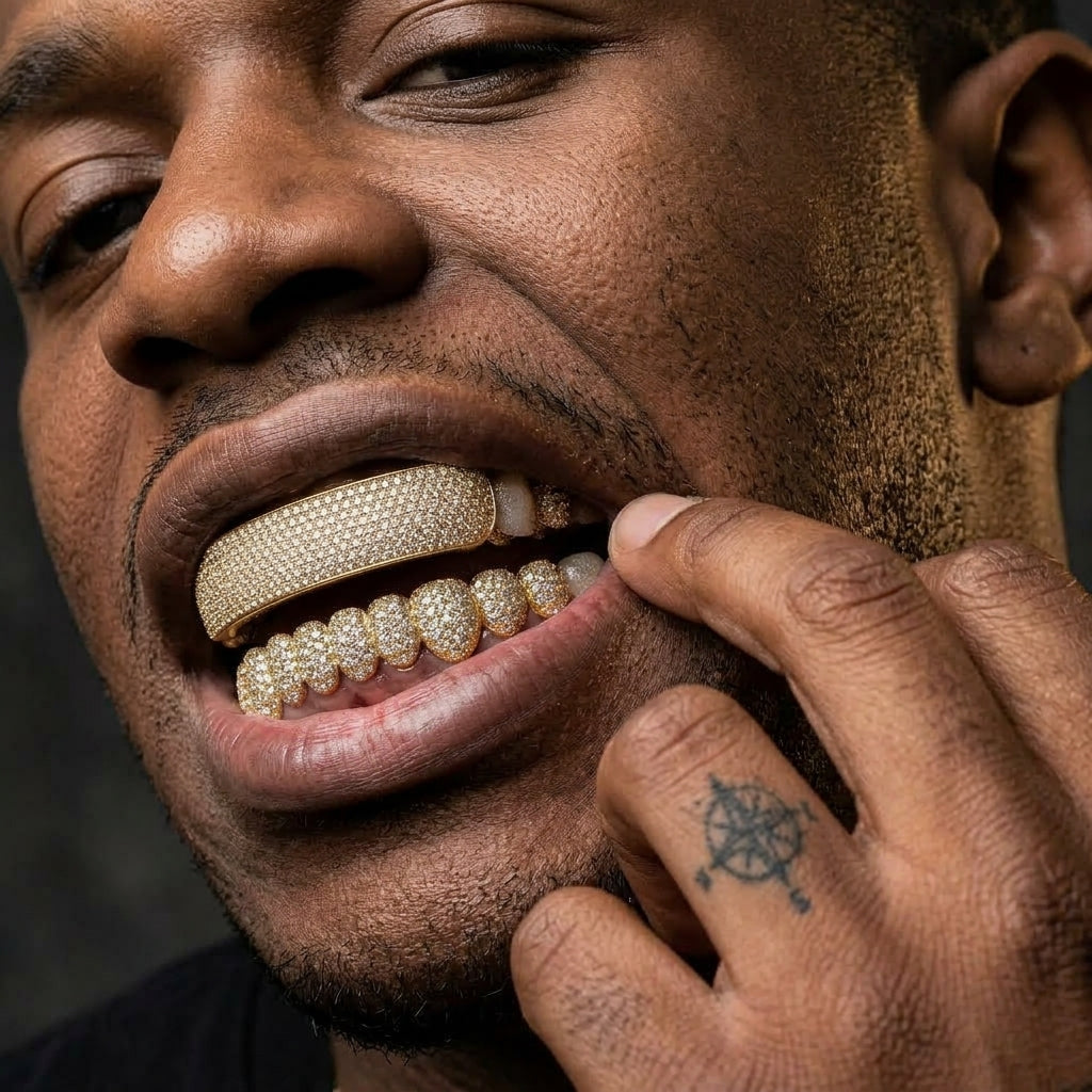 Ice Bar Grillz in Gold