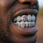 Egyptian Eye Iced Grillz in Silver