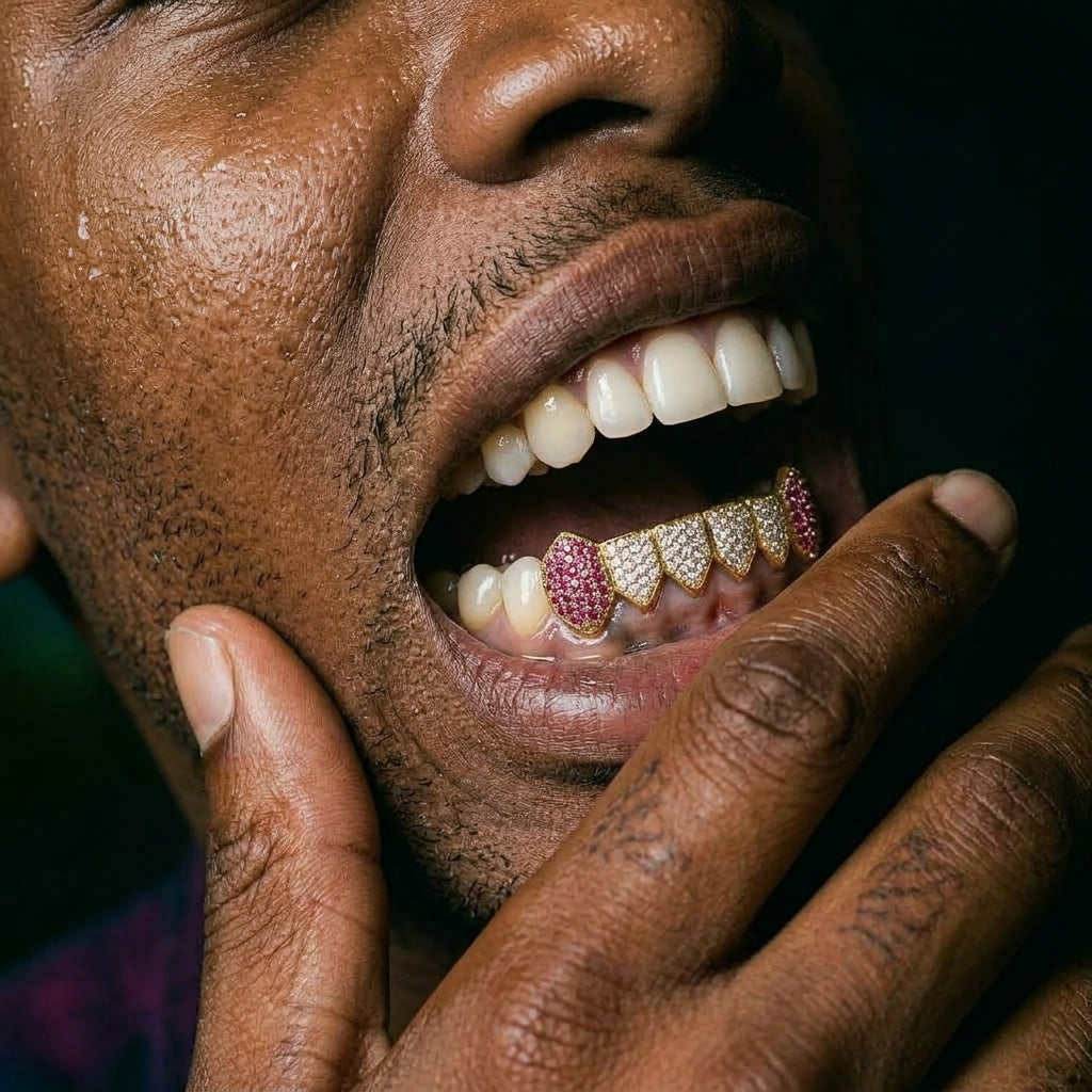 Purple Reign Grillz in Gold